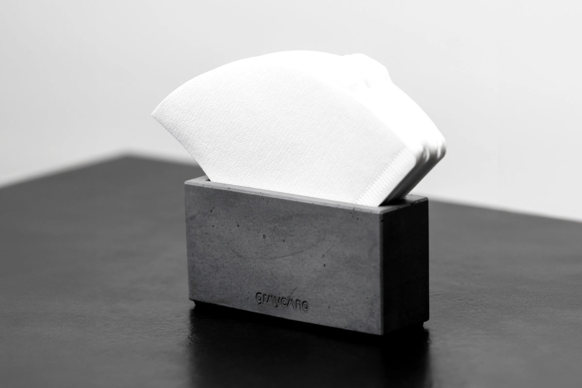 Graycano Filter Kaffee Zubereitung Papier Stein Block